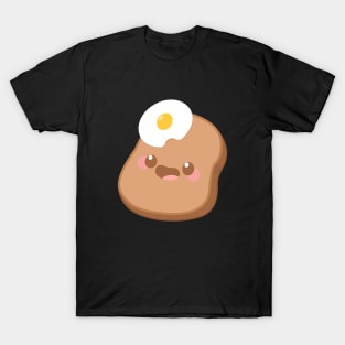 Cute Toast Lover Kawaii Style Bread with Sunny side Up Egg T-Shirt